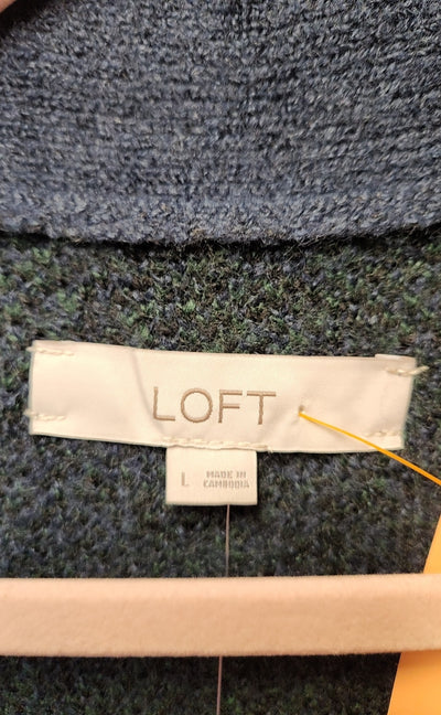 NWT Loft Women's Size L Green Cardigan