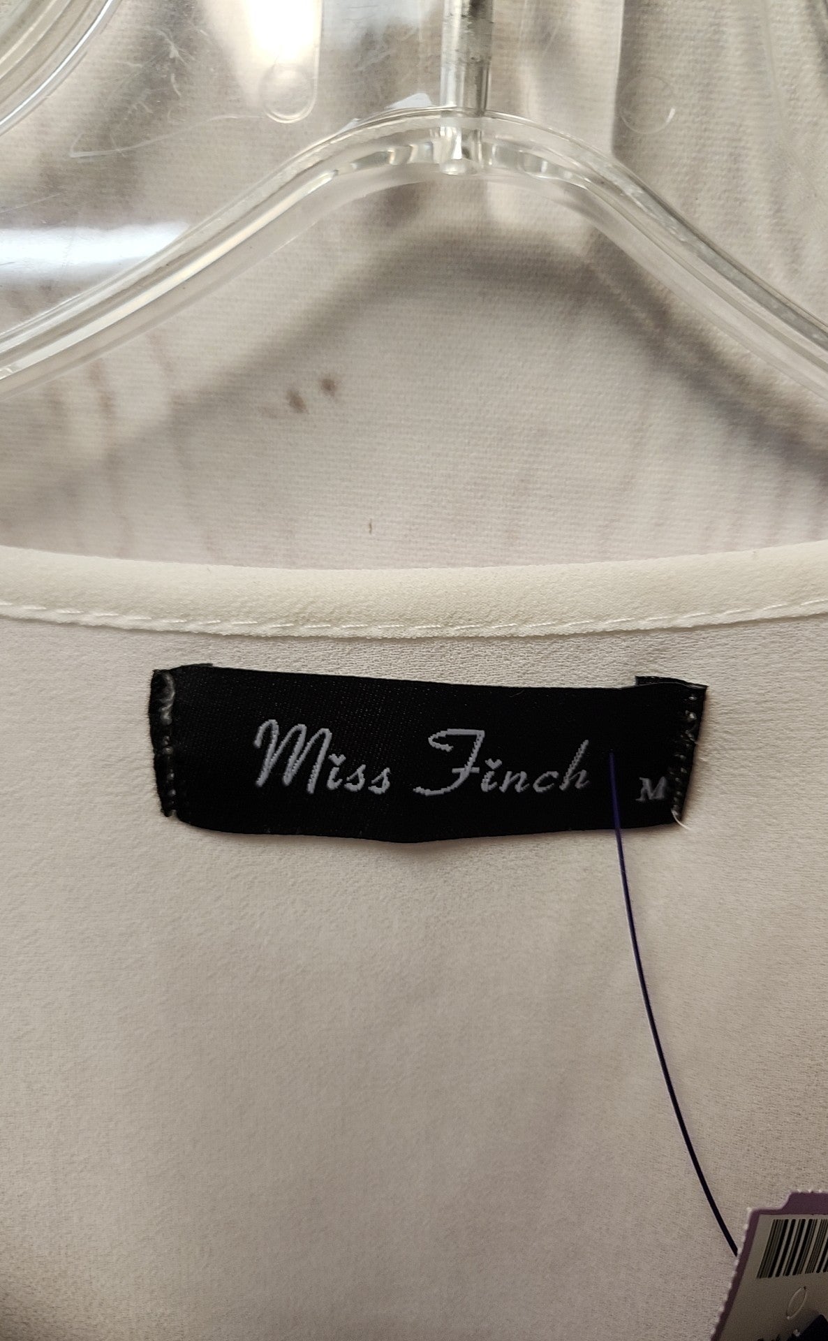 Miss Finch Women's Size M White Sleeveless Top