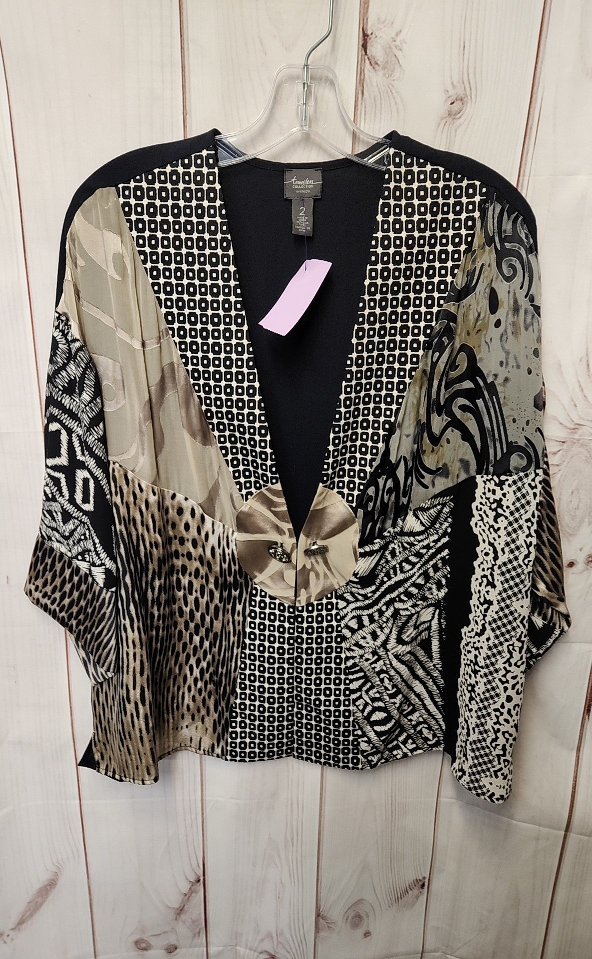 Travelers by Chico's Women's Size 2 = US L Black Cardigan