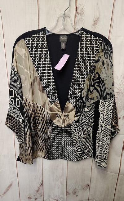 Travelers by Chico's Women's Size 2 = US L Black Cardigan