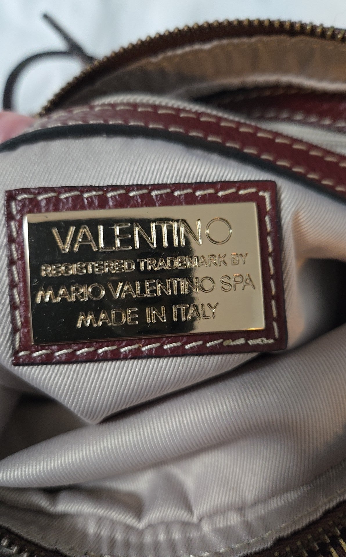 Valentino Maroon Dollaro Mila Miele Leather Tassel Shoulder Purse Bag