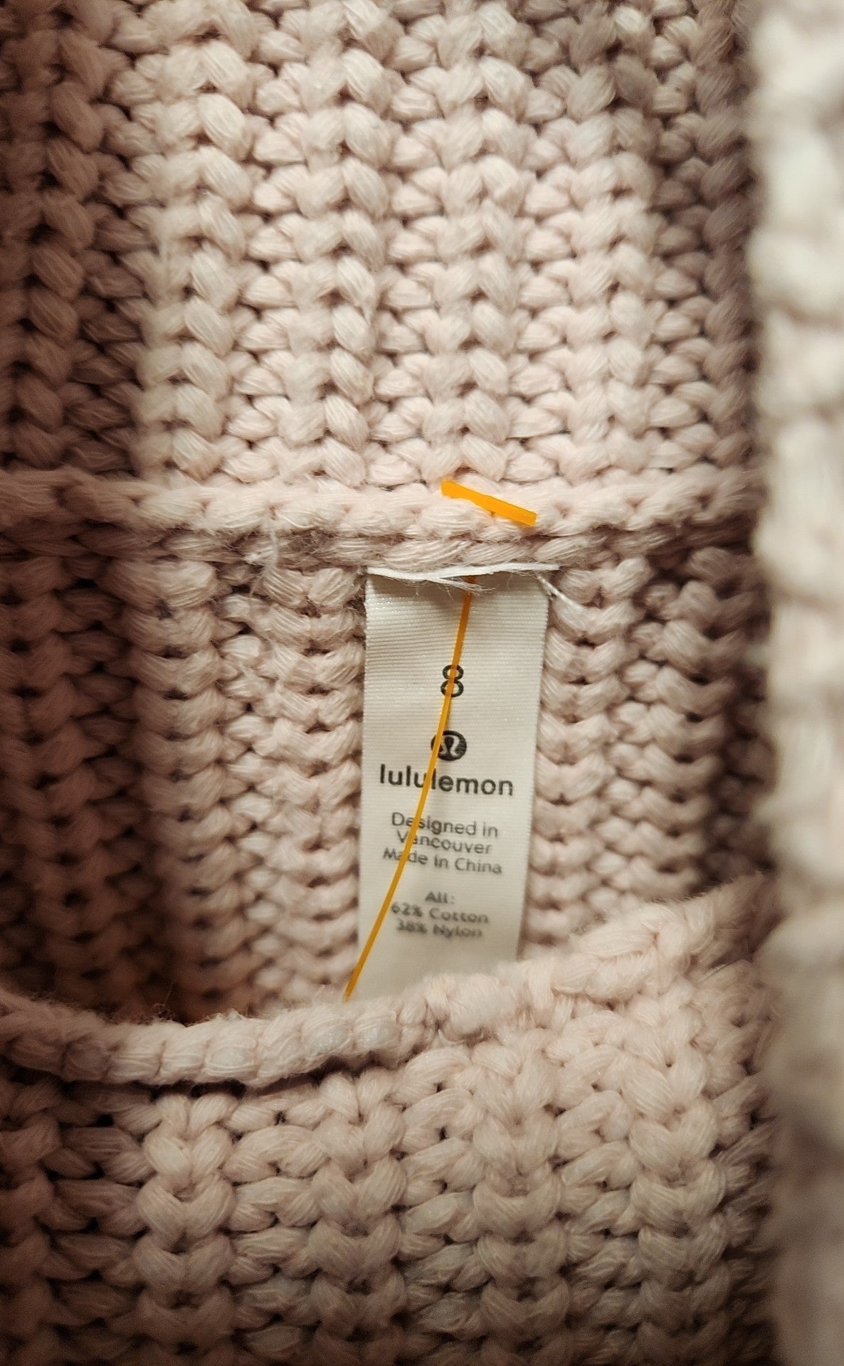 Lululemon Women's Size 8 Pale Pink Sweater