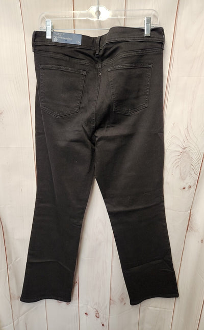 NWT Talbots Women's Size 12 Petite Black Pants High Rise Barely Boot