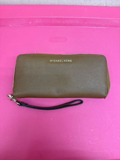 Michael Kors Brown Leather Wristlet