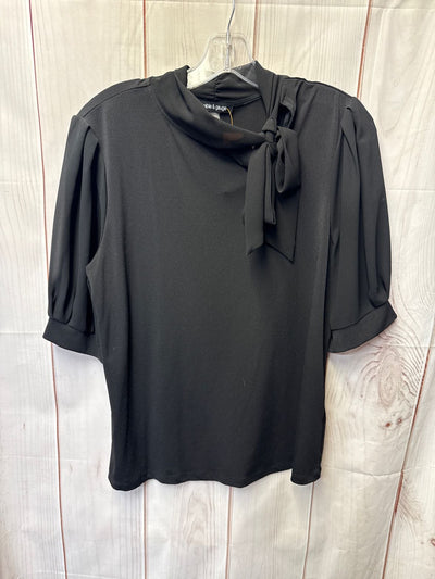 Cable & Gauge Women's Size L Black Short Sleeve Top