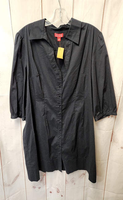 Elle Women's Size XL Black Dress