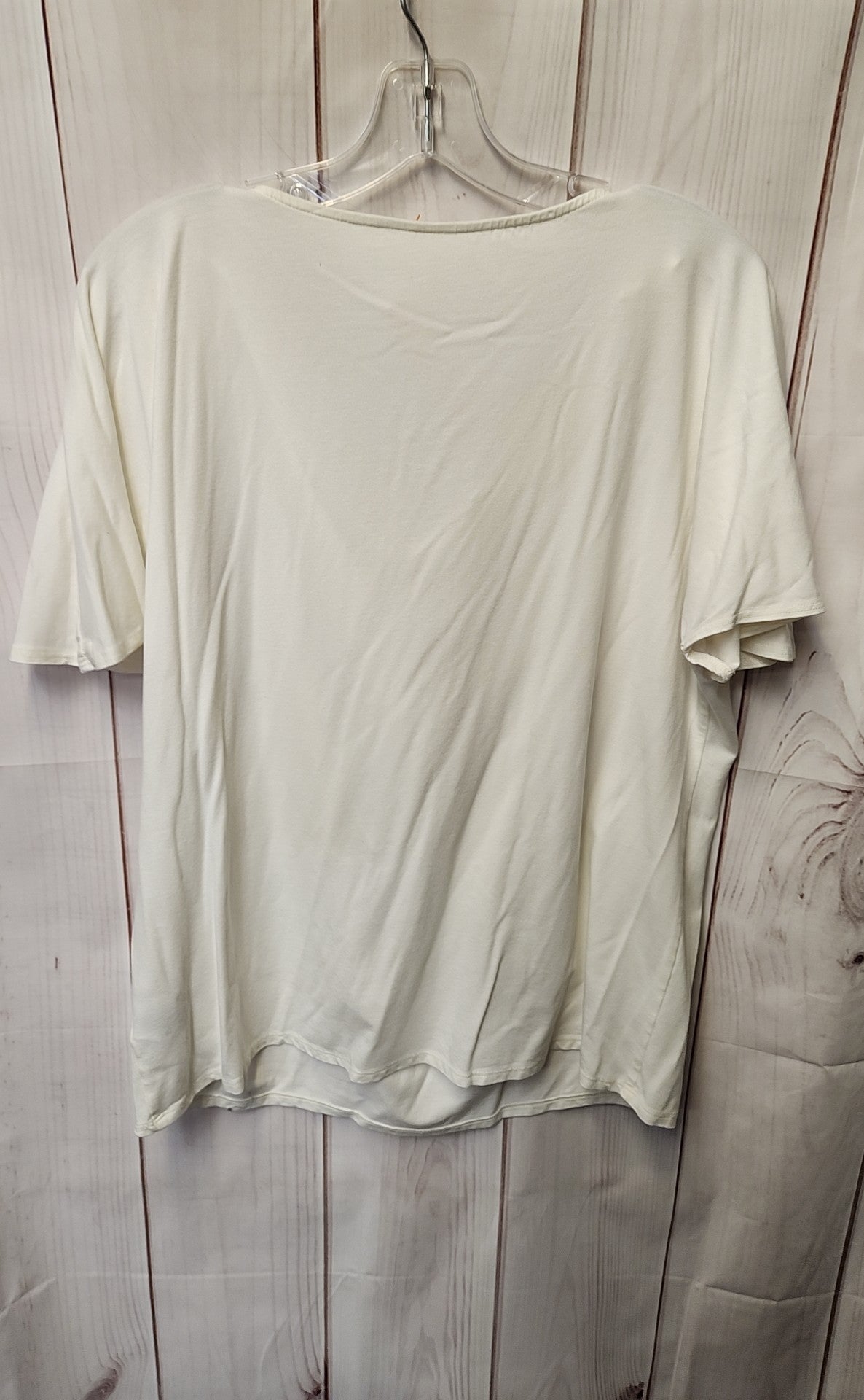 Encircled Women's Size XXL White Short Sleeve Top