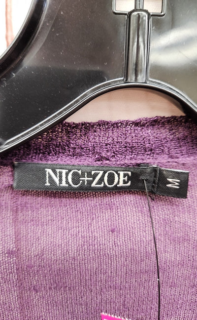 Nic & Zoe Women's Size M Purple Cardigan