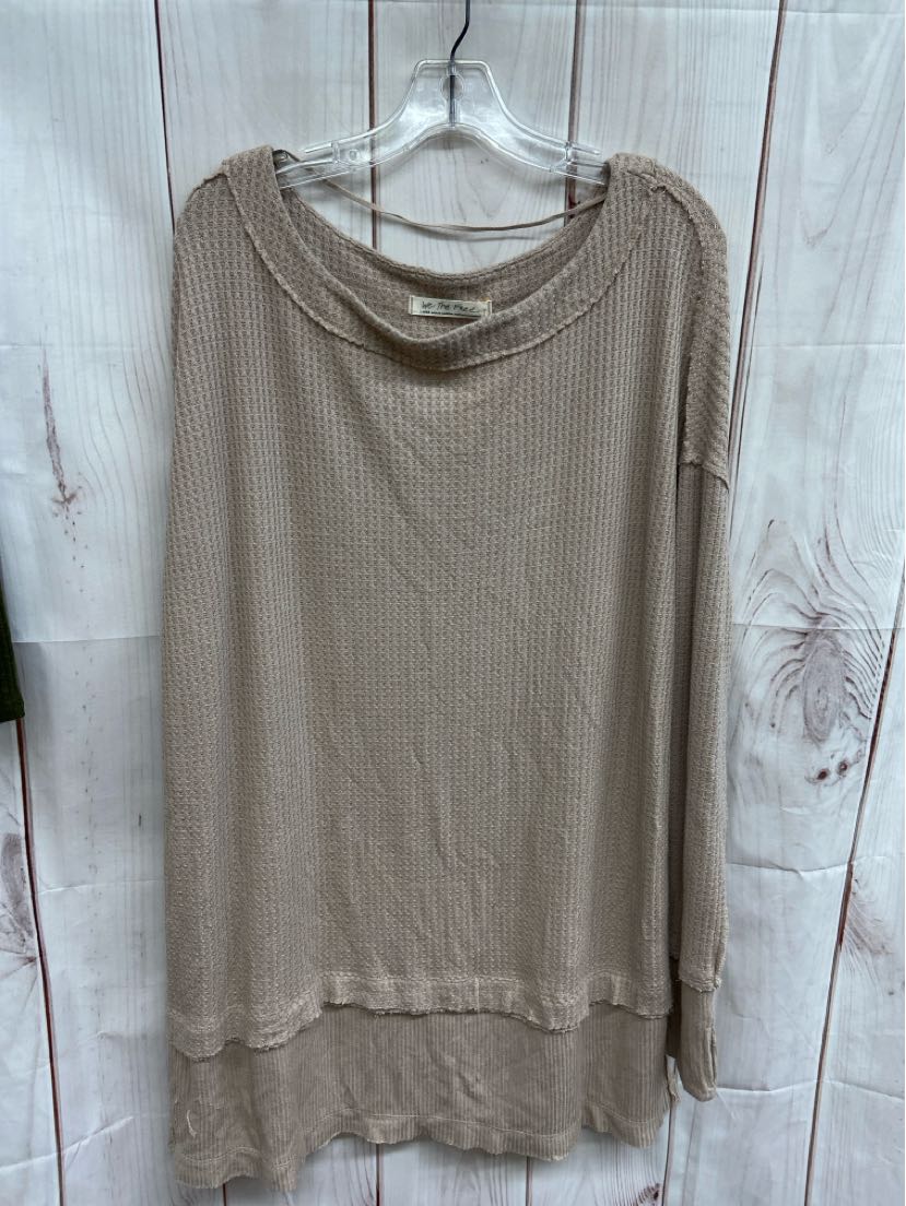 We the Free Women's Size L Beige Long Sleeve Top