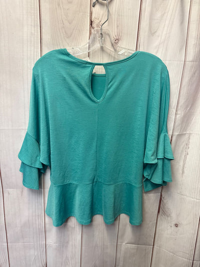 Chris & Carol Women's Size S Green Short Sleeve Top