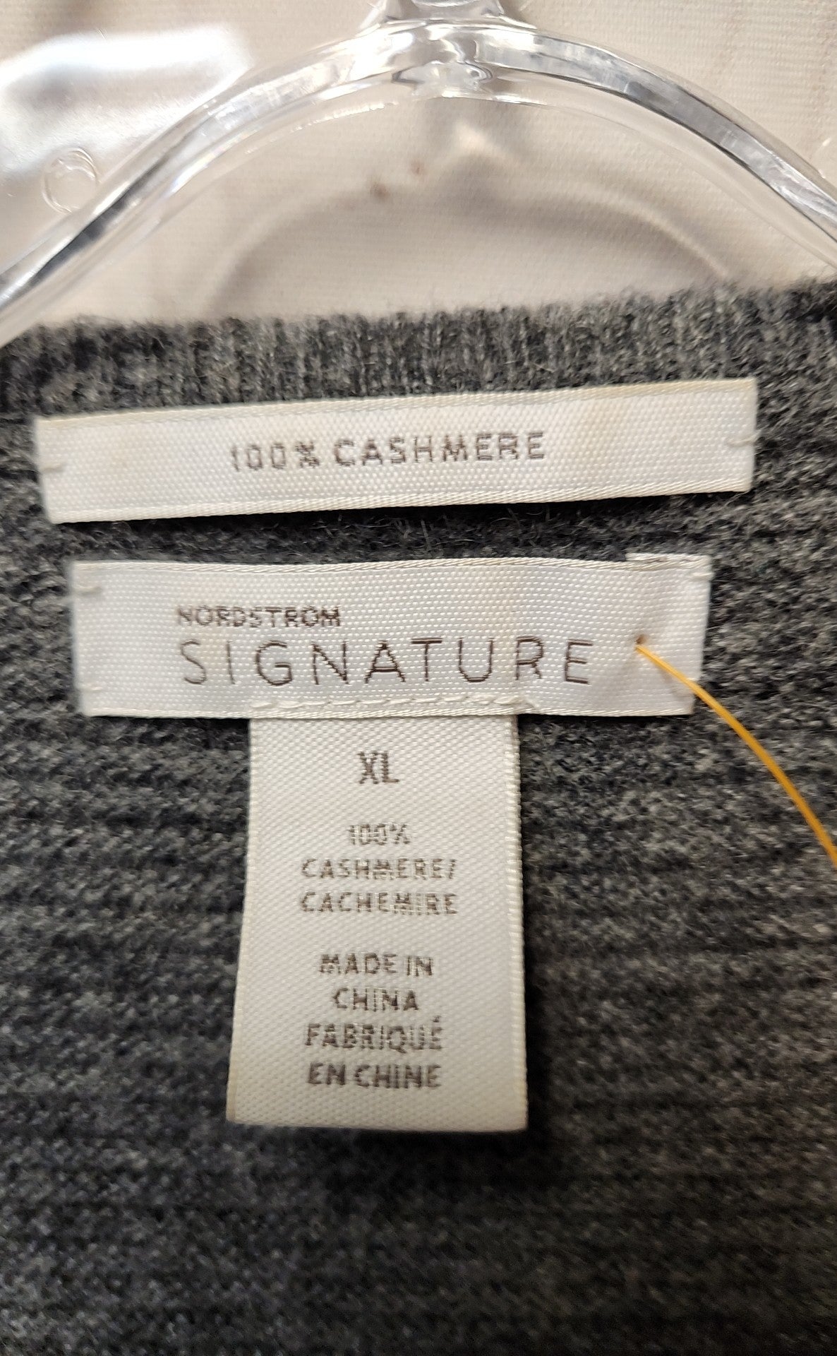 Signature Women's Size XL Gray Cashmere Sweater