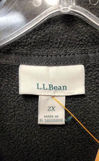 LL Bean Women's Size 2X Black Full Zip Sweatshirt