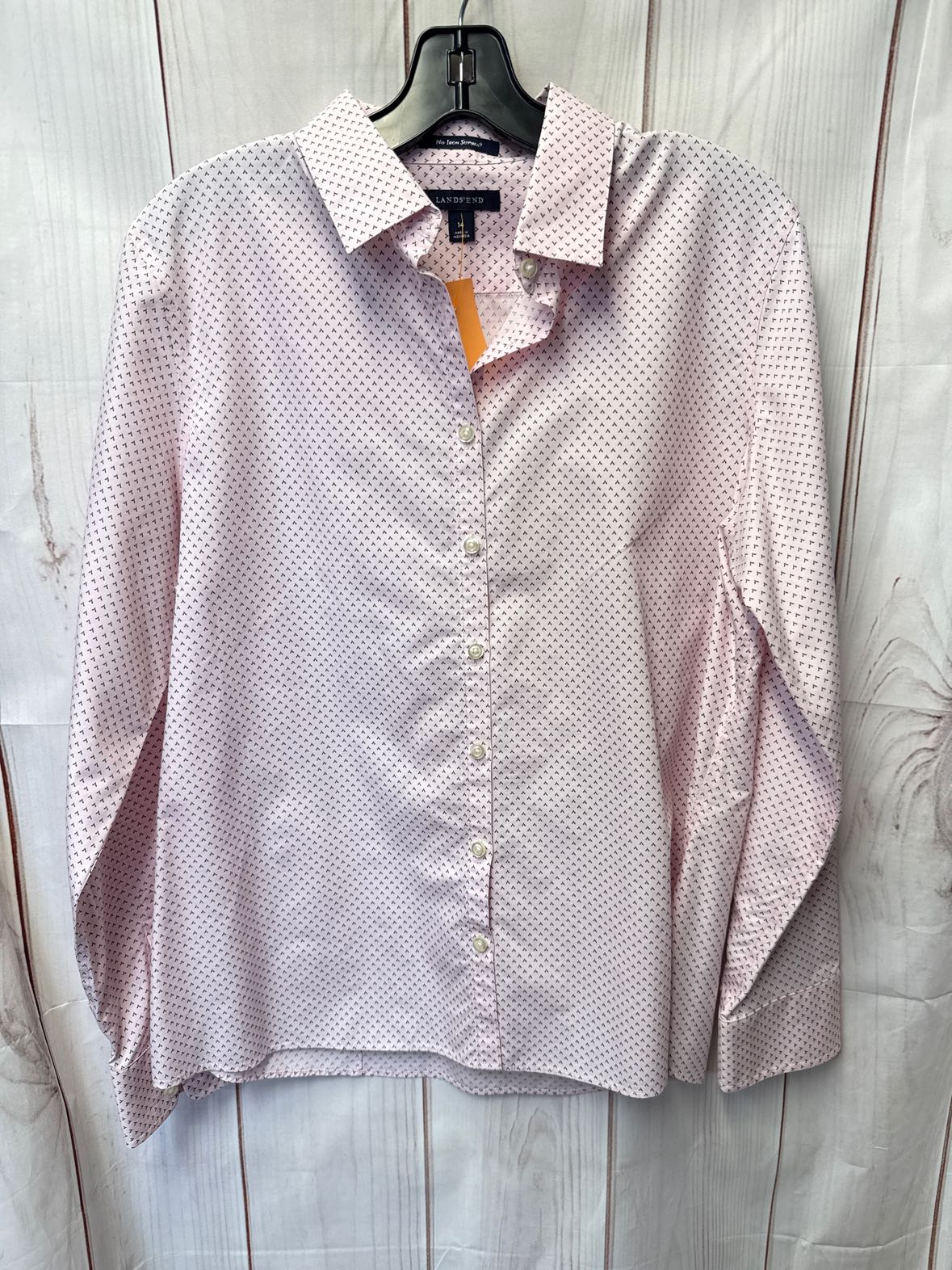 Lands End Women's Size 14 Pink Long Sleeve Top