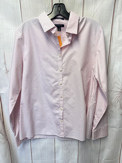 Lands End Women's Size 14 Pink Long Sleeve Top