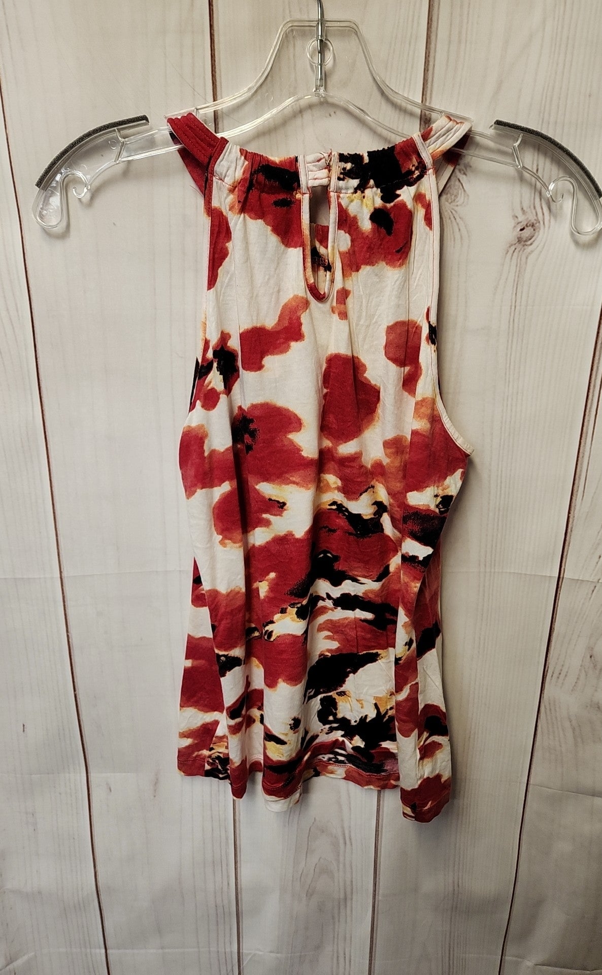 Ann Taylor Women's Size S White & Pink Floral Sleeveless Top
