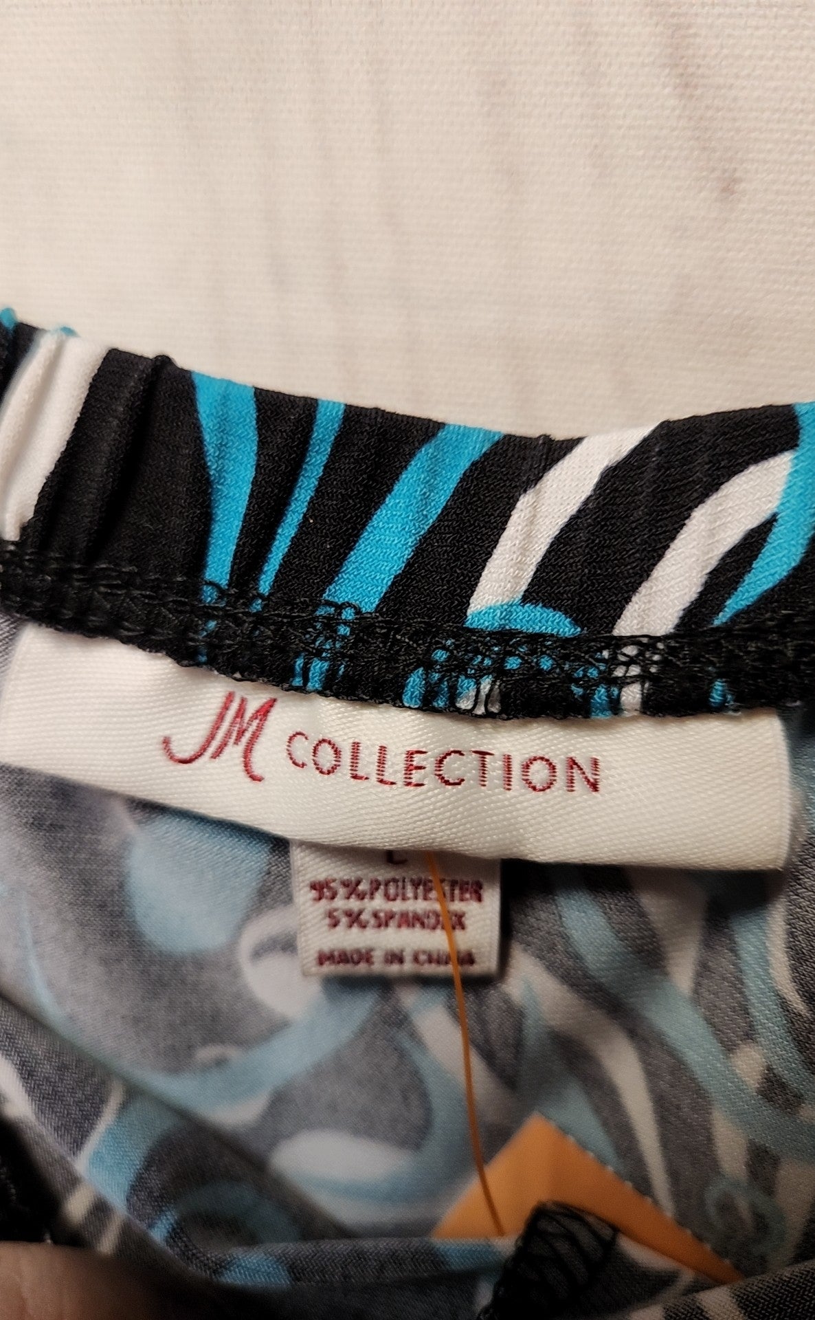 JM Collection Women's Size L Black & Blue Skirt