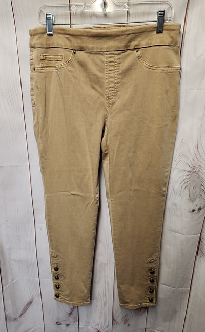 Chico's Women's Size 1 = US 8 Tan Jeans Pull On Jegging Ankle