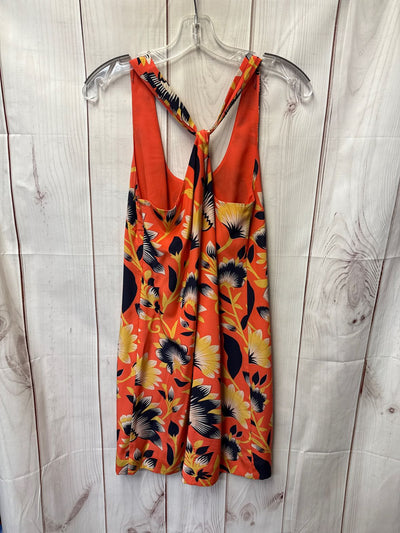 J Crew Women's Size 2 Orange Floral Dress