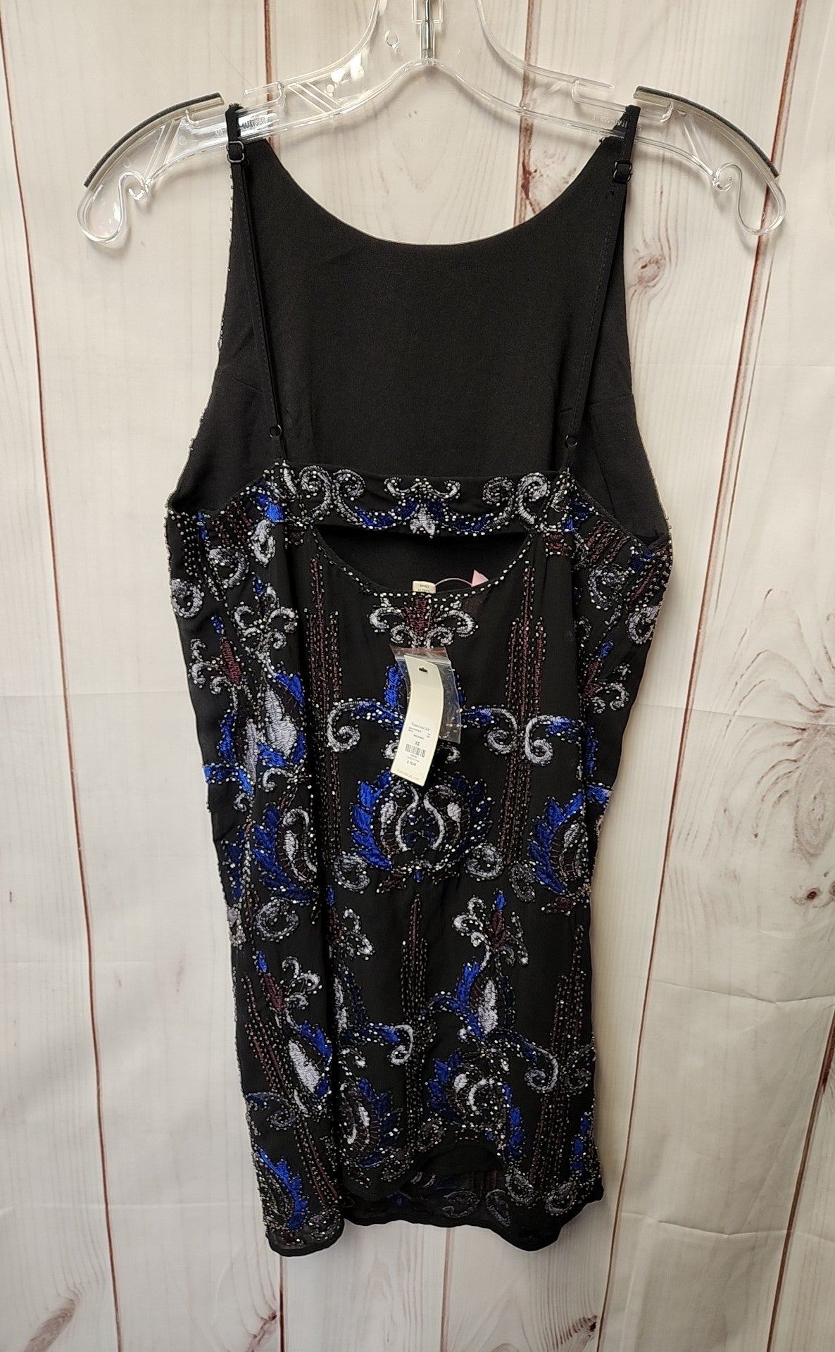 NWT Francesca's Women's Size XS Black Beaded Dress