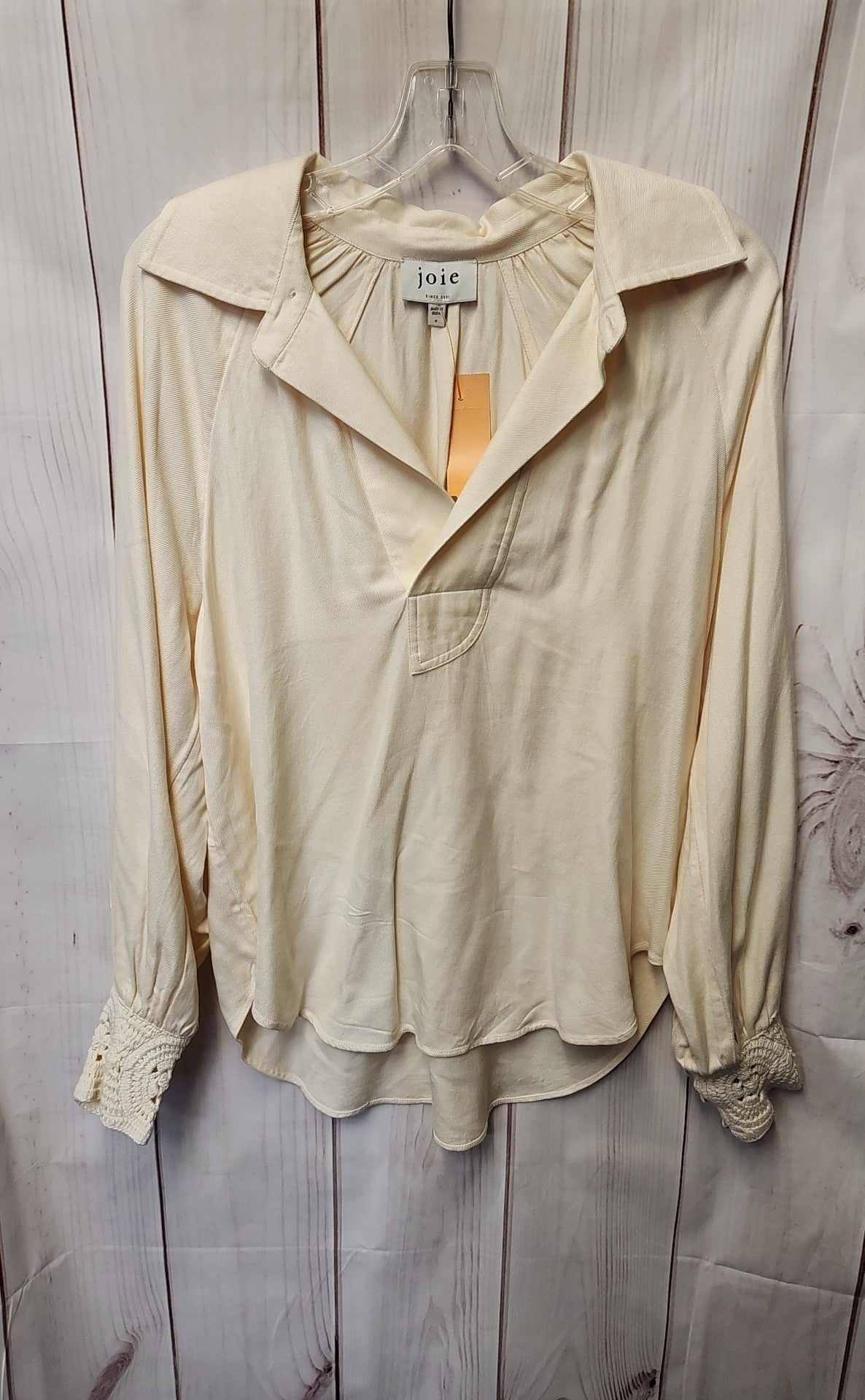 Joie Women's Size S Cream Long Sleeve Top