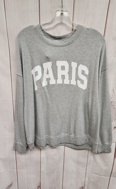Green Envelope Women's Size L Gray Sweatshirt