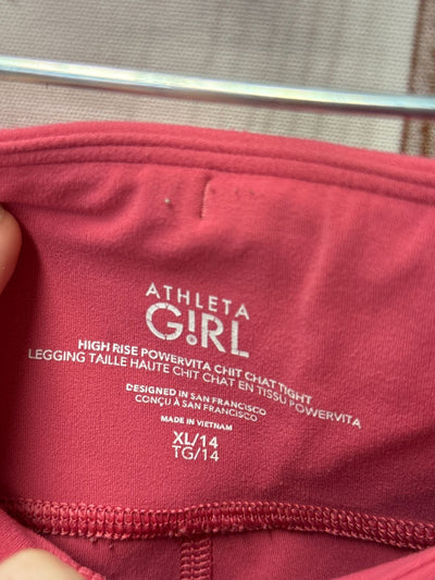 Athleta Girl's Size 14 Pink Leggings