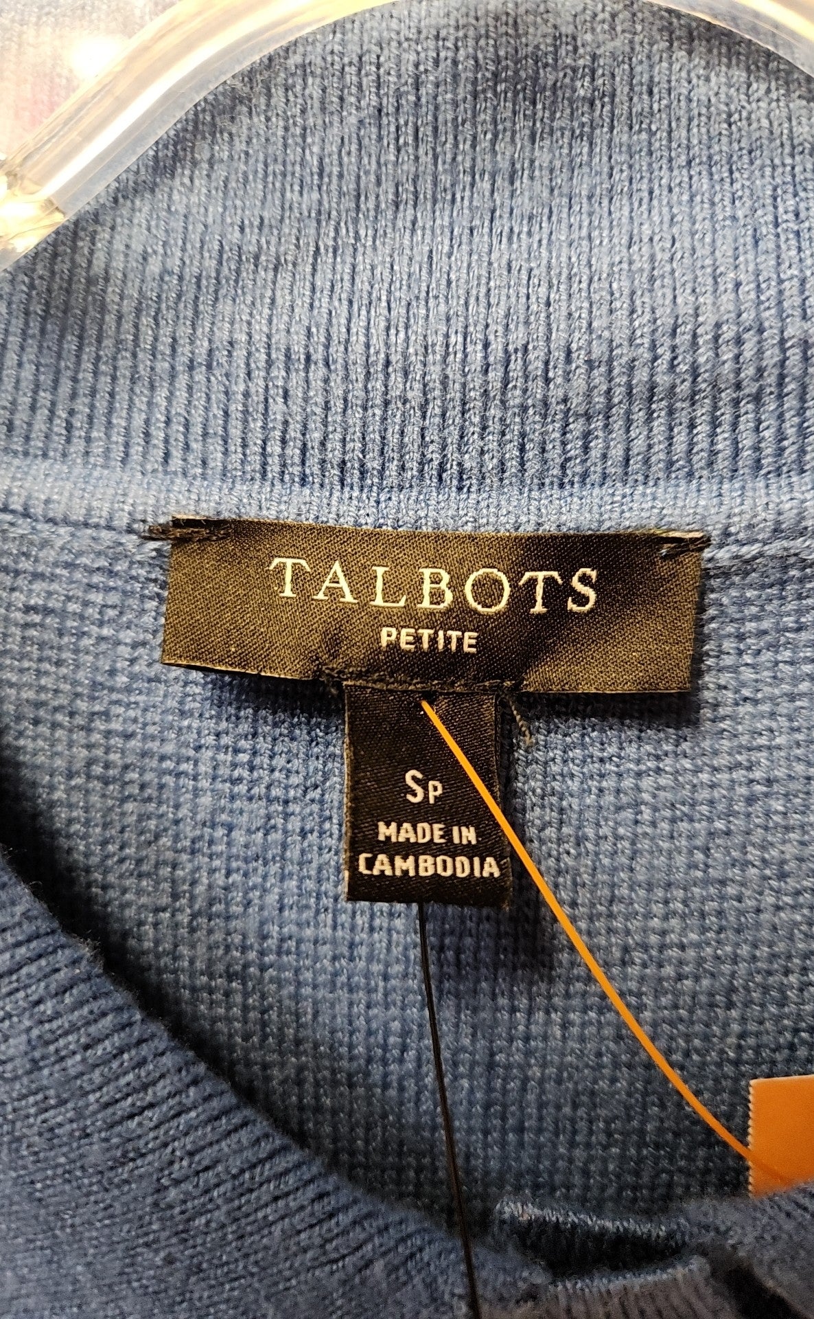 NWT Talbots Women's Size S Petite Blue Sweater