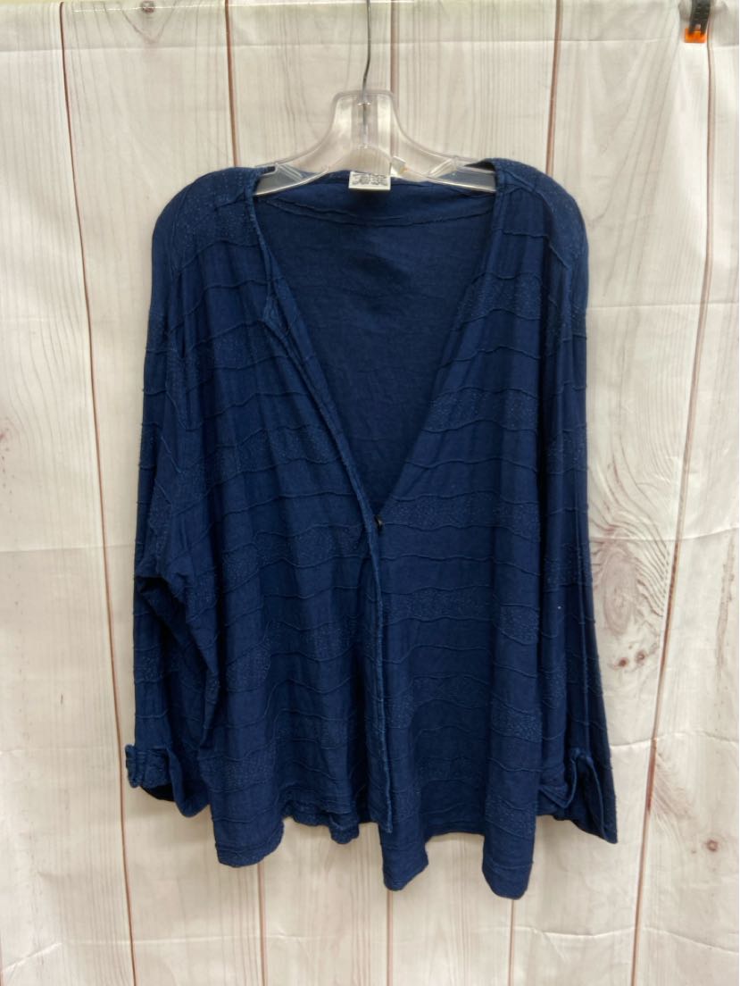 Parsley & Sage Women's Size 1X Navy Cardigan