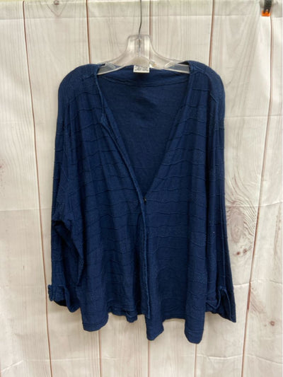Parsley & Sage Women's Size 1X Navy Cardigan