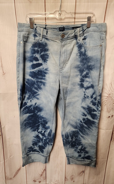 J Jill Women's Size 34 (18/1X) Blue Jeans High Rise Cropped