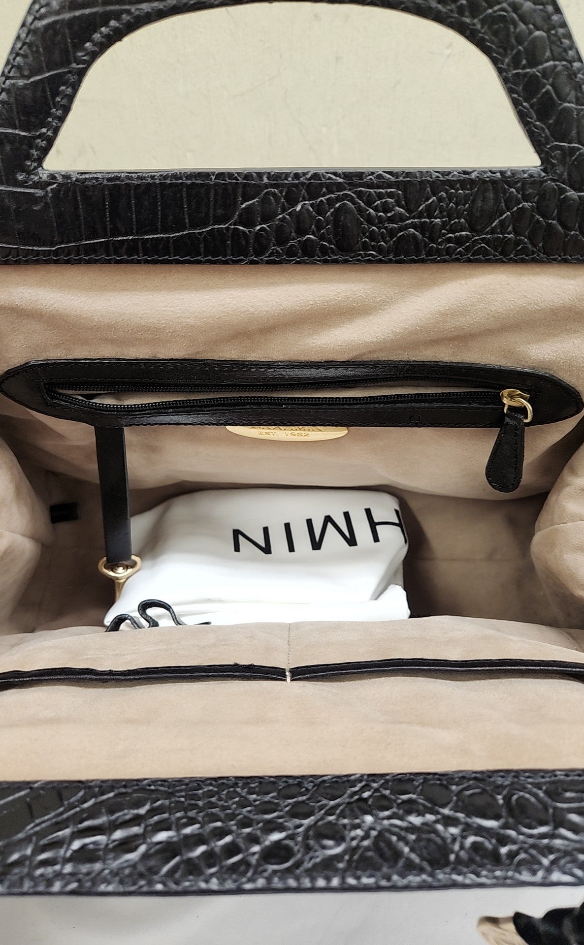 Brahmin Black Leather Purse Bag