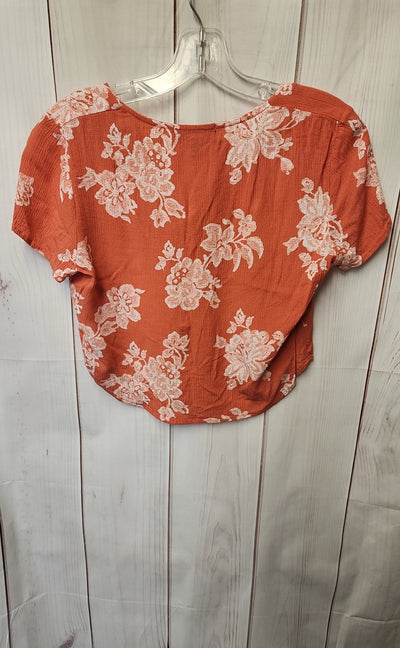Lulus Women's Size S Pink Floral Short Sleeve Top