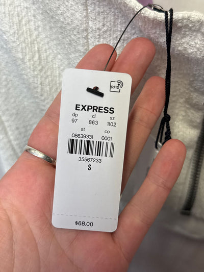 NWT Express Women's Size S White Sleeveless Top
