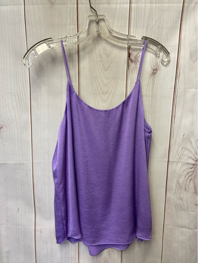 Bar III Women's Size M Purple Sleeveless Top
