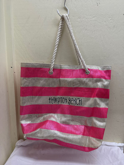 Pink Stripe Tote Bag