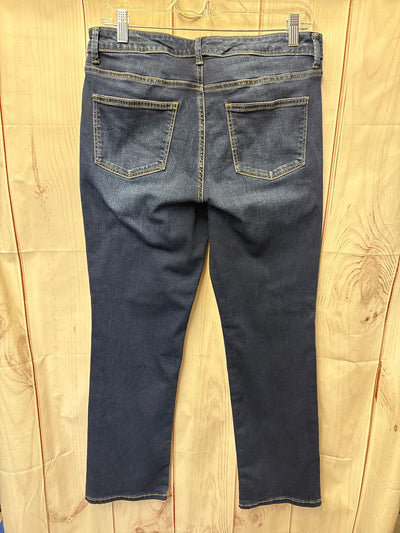 Talbots Women's Size 10 Petite Blue Jeans Curvy Barely Boot
