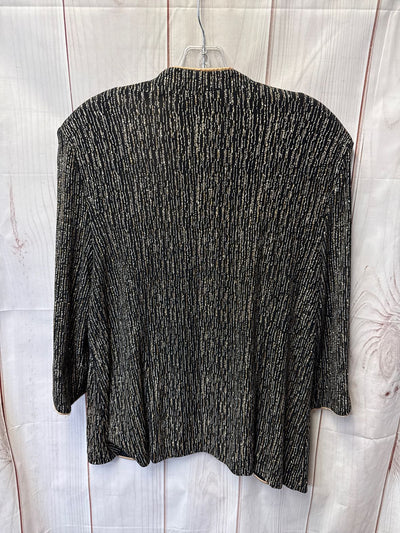 Xscape Women's Size XL Black & Gold Shirt Set
