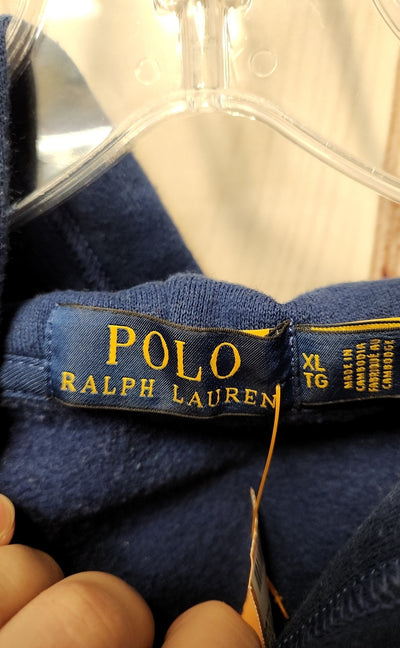 Polo by Ralph Lauren Men's Size XL Blue Hooded Sweatshirt