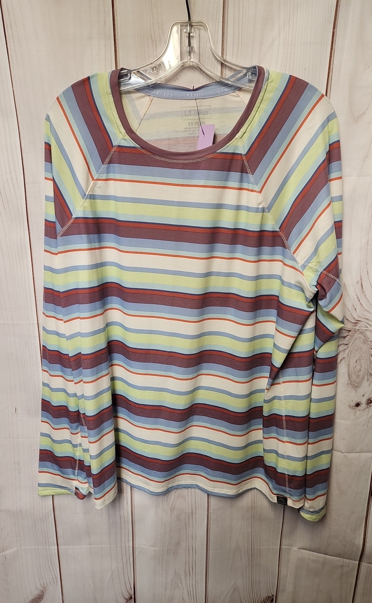 LL Bean Women's Size 1X Multi-Color Long Sleeve Top
