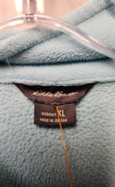Eddie Bauer Women's Size XL Light Blue Full Zip Sweatshirt