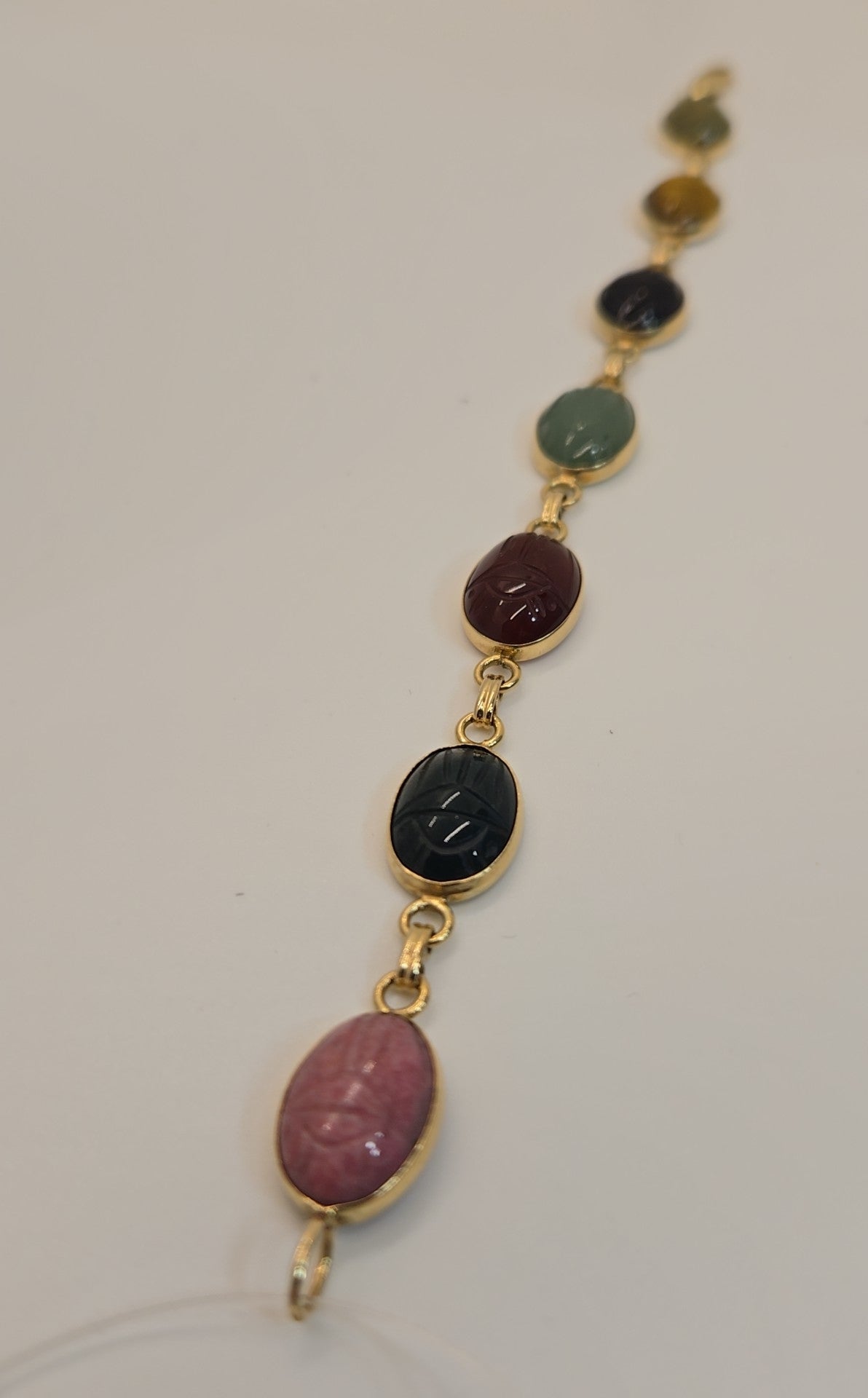 14K Yellow Gold Van Dell Scarab 7-1/4" Bracelet 11.54g