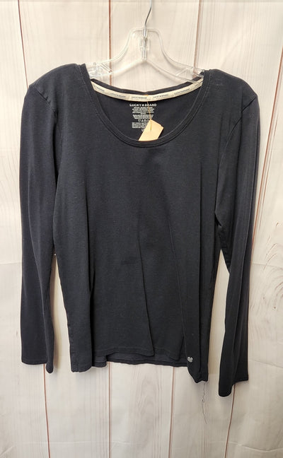 Lucky Brand Women's Size L Black Long Sleeve Top