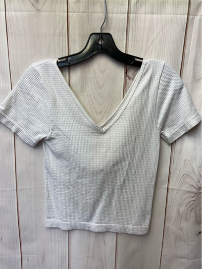 Aura Women's Size XL/1X White Short Sleeve Top
