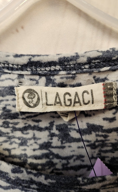 Lagaci Women's Size XL Blue Short Sleeve Top