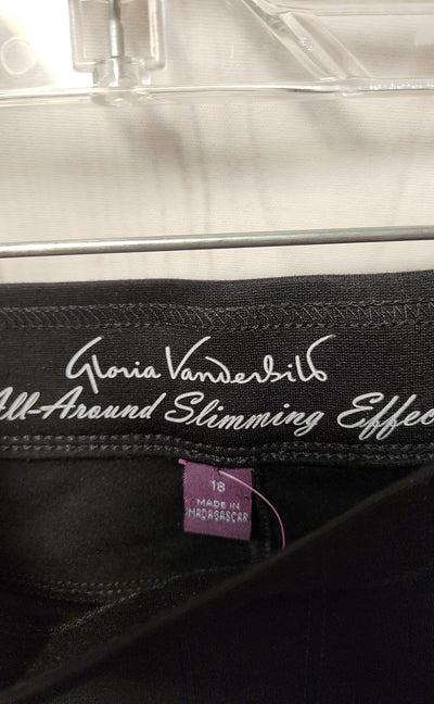 Gloria Vanderbilt Women's Size 18 Black Pants