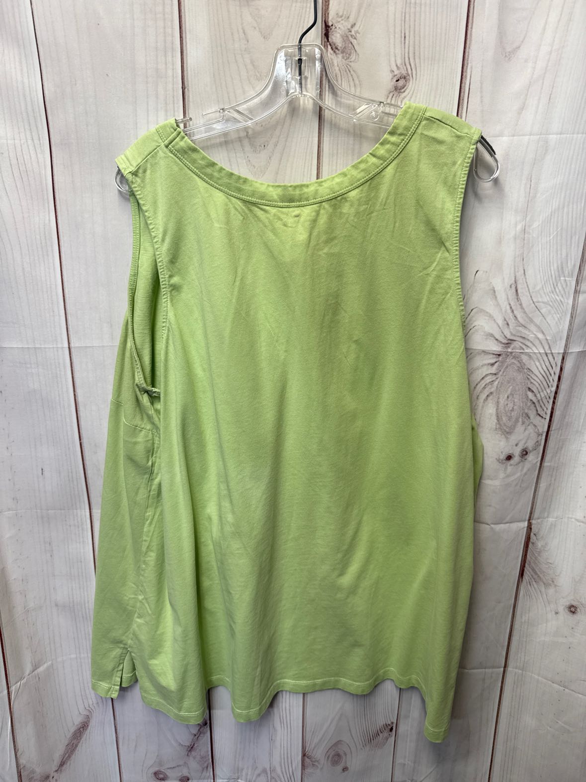 Woman Within Women's Size 3X Green Cold Shoulder Top