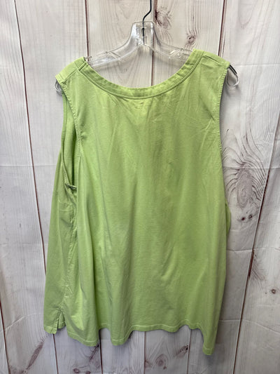 Woman Within Women's Size 3X Green Cold Shoulder Top