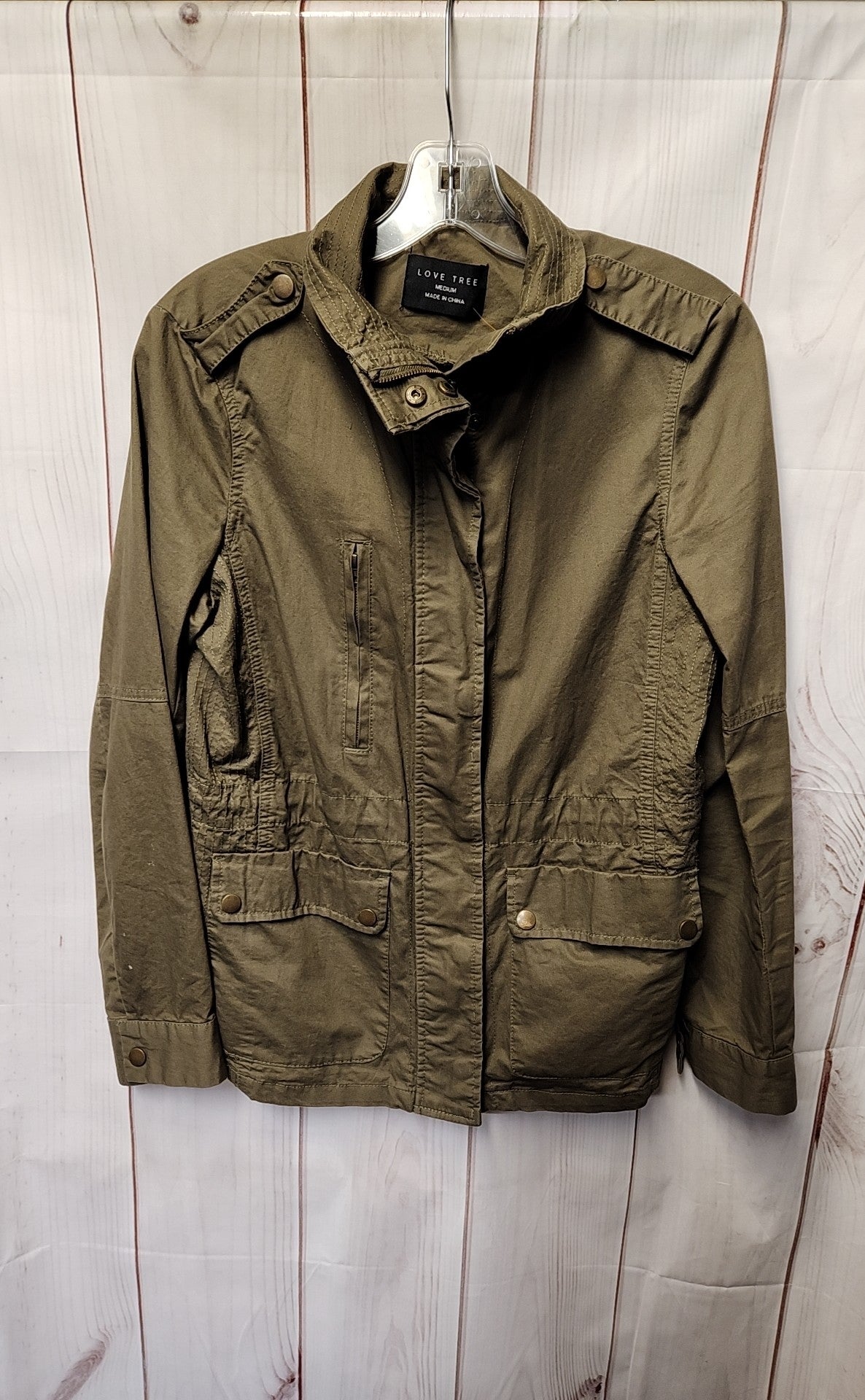 Love Tree Women's Size M Olive Green Jacket