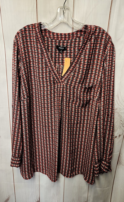 Premise Women's Size 2X Red Long Sleeve Top