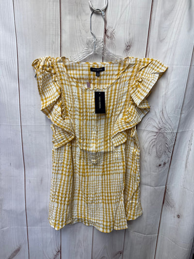 NWT Max Edition Women's Size XL Yellow Short Sleeve Top